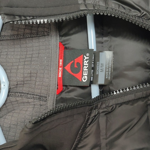 Gerry light puffer hybrid soft shell jacket Medium black - Picture 4 of 8